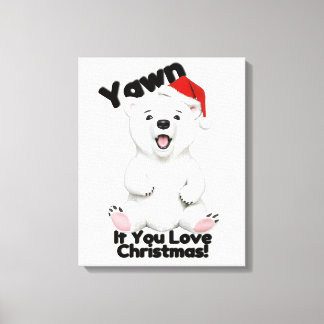 Jolie toile de Noël ours polaire sur toile