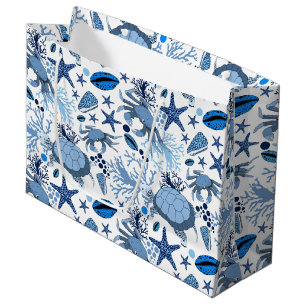 Jolie tortues de plage crabes sac de fête motif