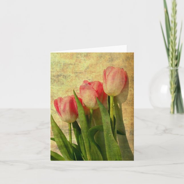 Jolie Tulipes de printemps Carte pour notes (Devant)