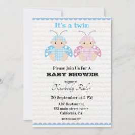 Jolie Twin Baby Shower Invitations