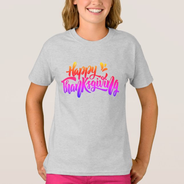 Jolie typographie pour T-shirt Thanksgiving (Devant)