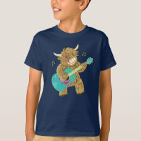 Jolie vache écossaise Highland Joue un T-shirt gui