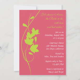 Jolie Vigne Verte - Invitation de douche nuptiale