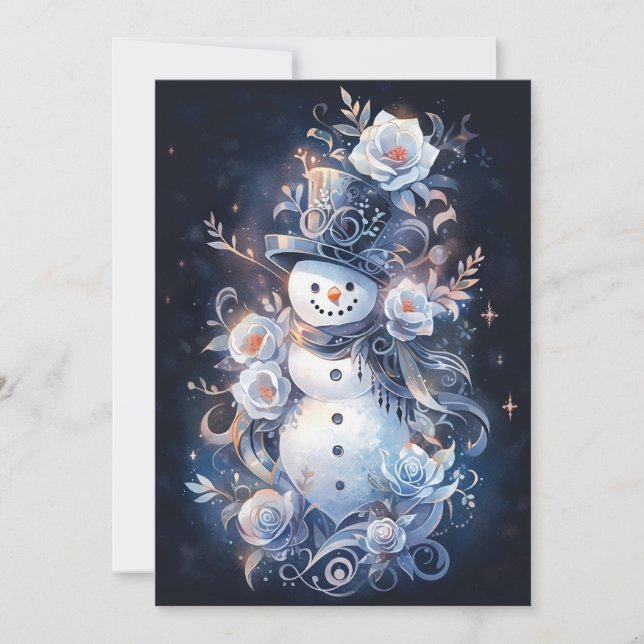Jolies Cartes de Noël - Frosty Le Snowman (Devant)