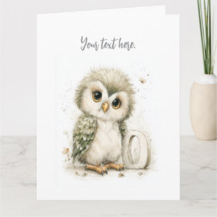 Jolies cartes de vœux alphabétiques d'animaux bébé
