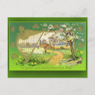 Jolies cartes d'illustration de campagne irlandais