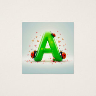 Jolies coccinelles sur la lettre verte de l'alphab