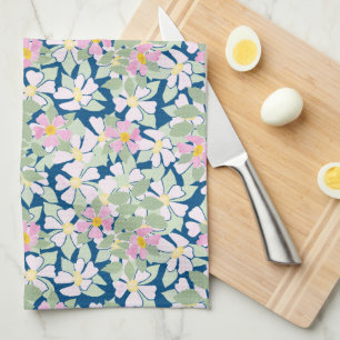 Jolies Dogroses roses sur la serviette de cuisine 