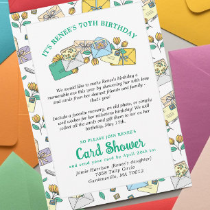 Jolies Enveloppes Cartes Pluie par la Poste Annive