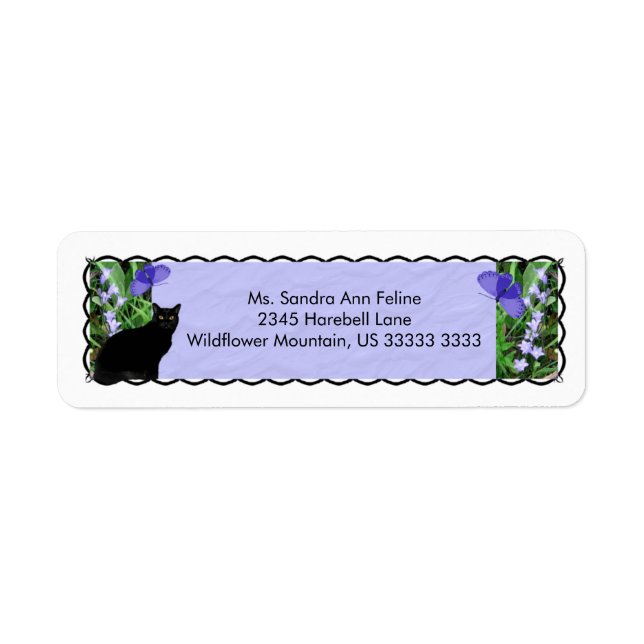 Jolies étiquettes d'adresse de retour Fleurs sauva (Devant)
