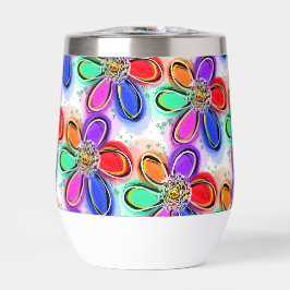 Jolies fleurs artistiques colorées