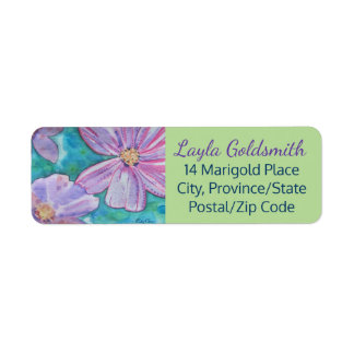 Jolies fleurs Étiquettes de adresse modernes