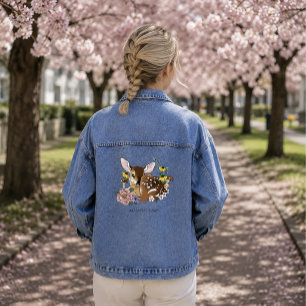 Jolies Fleurs Sauvages Faon Bleu Bébé Cerf Forêt