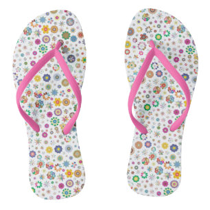 Jolies fleurs - tongs colorés