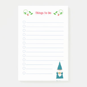 Jolies notes de Noël gnome Choses à faire Post-it