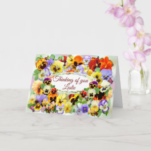 Jolies Pansies penser à votre carte