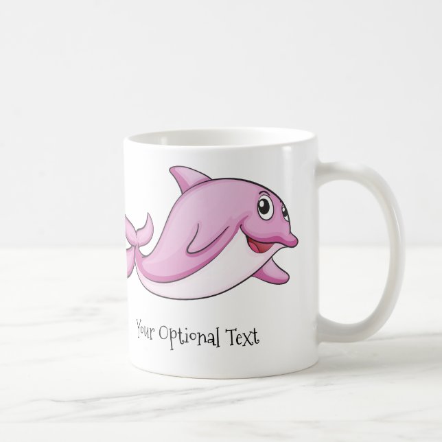 Jolies tasses de texte personnalisées Dolphins (Droite)