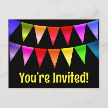 Jolies vous êtes invités cartes d'anniversaire