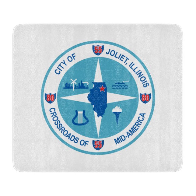 Joliet-Flagge (Illinois) Schneidebrett (Vorderseite)
