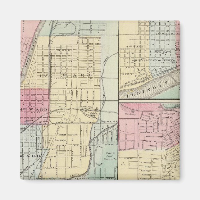 Joliet, Peru und Freeport Magnet (Vorne)