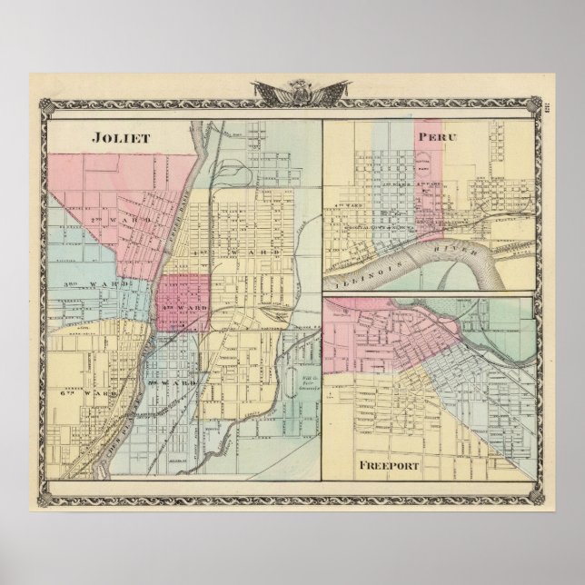 Joliet, Peru und Freeport Poster (Vorne)