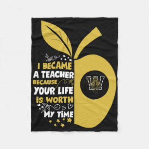 Joliet Township Tigers Logo Ich wurde Lehrer Hs Fleecedecke