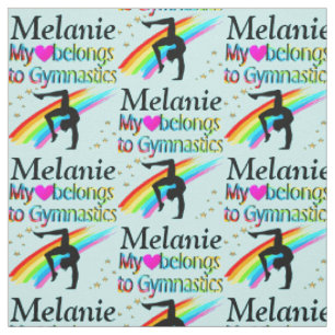 JOLIMENT BLEU J'AIME LES GYMNASTIQUES TISSU PERSON