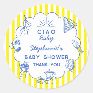 Jolis autocollants de baby shower sur le thème de 