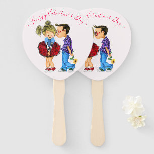 Jolis éventails de couple romantique pour la Saint