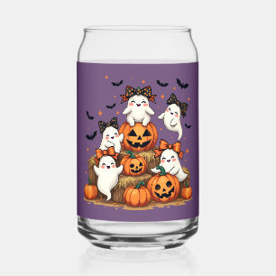 Jolis fantômes d'Halloween avec des nœuds coquette