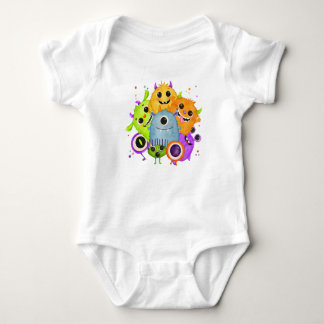 Jolis monstres bébé body aquarelle | Drôle