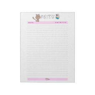 Jolis notes quotidiens marron chat bloc-notes