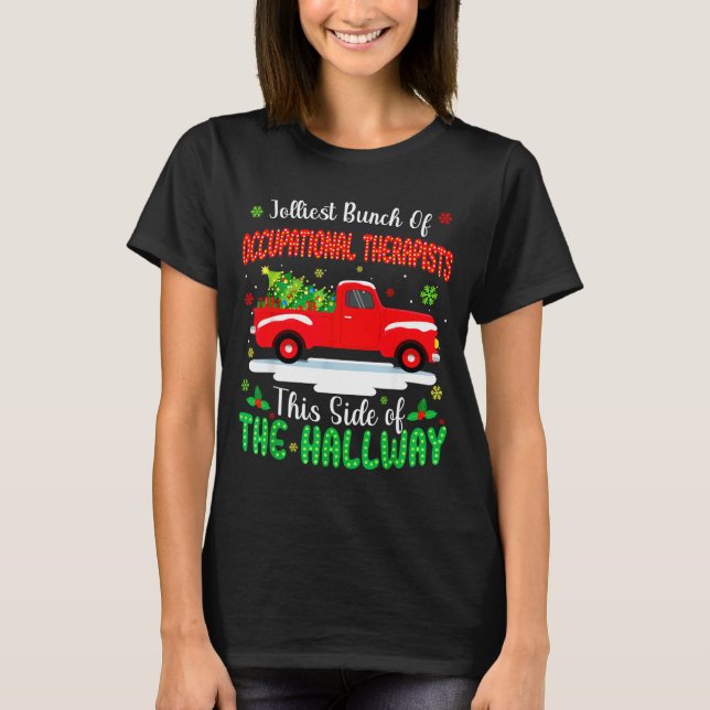 Jolliest Bunch Of Occupational Therasts Funny Chri T-Shirt (Vorderseite)