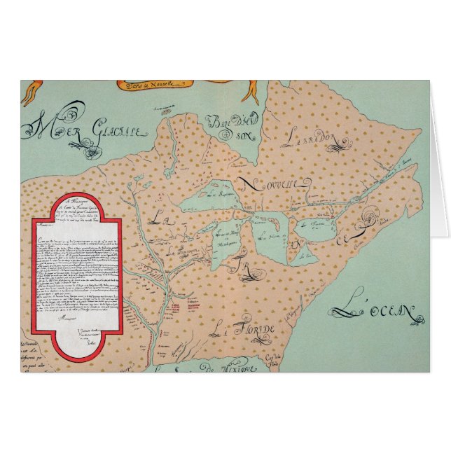 JOLLIET : L'AMÉRIQUE DU NORD 1674 (Devant horizontal)