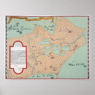 JOLLIET: NORDAMERIKA 1674 POSTER