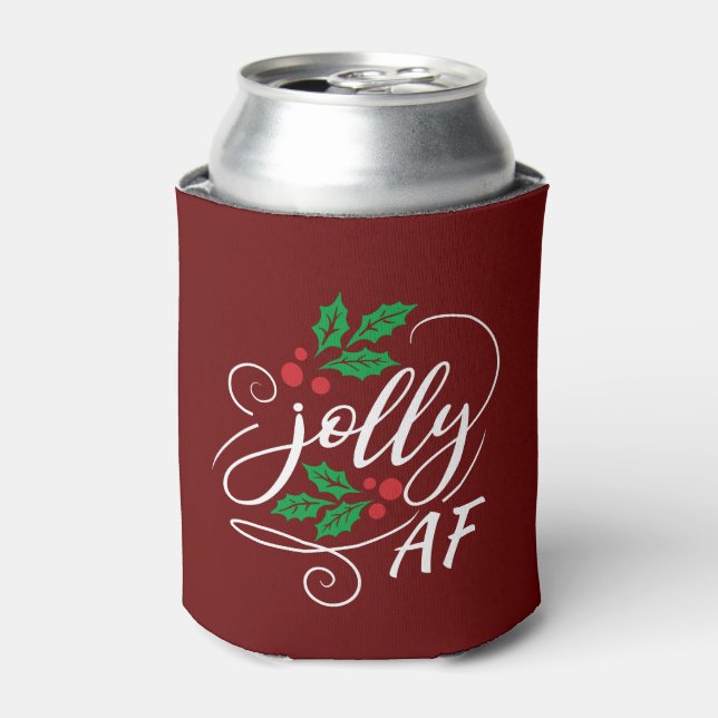 Jolly AF Christmas Beer Drink Spaß Red Dosenkühler (Kanne Vorderseite)