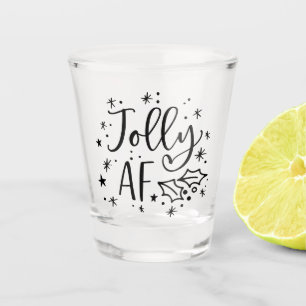 Jolly AF   Spaß Weihnachten trinken Spaß Schnapsglas