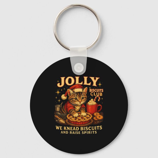 Jolly Biscuits Club We Knead Cat Xmas  Schlüsselanhänger (Vorderseite)