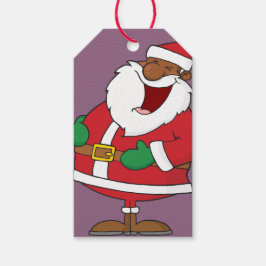 Jolly Black Saint Nicholas Paper Geschenktag Geschenkanhänger
