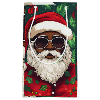 Jolly Black Santa Weihnachtsgeschenktasche Kleine Geschenktüte