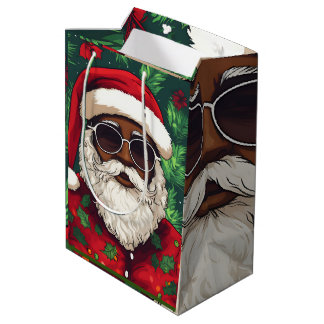 Jolly Black Santa Weihnachtsgeschenktasche Mittlere Geschenktüte