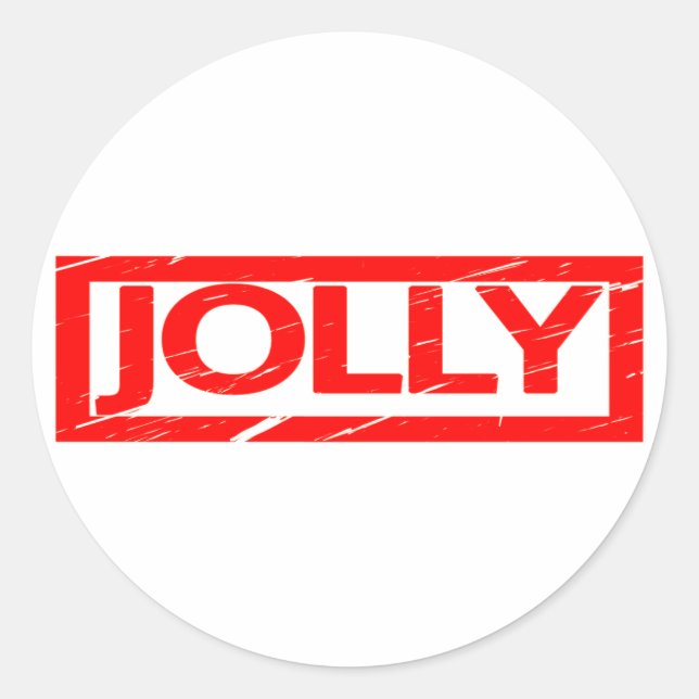 Jolly Briefmarke Runder Aufkleber (Vorderseite)