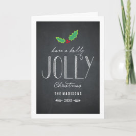 Jolly Chalkboard Weihnachtsgrüßkarte Feiertagskarte