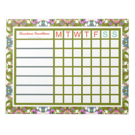 Jolly Cheerful Christmas Weekly Reminder Planner Notizblock