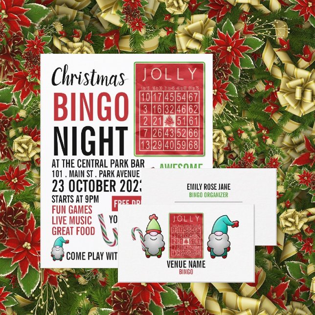 Jolly Christmas, Bingo Night Advertising Flyer (Von Creator hochgeladen)