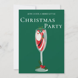 Jolly Christmas Cheers mit Santa Champagne Einladung