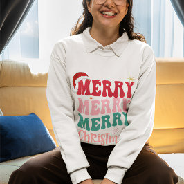 Jolly Christmas Design mit Weihnachtsmannmütze Sweatshirt