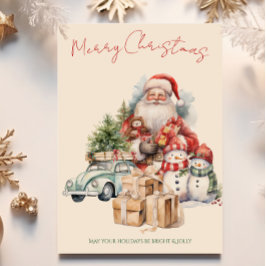 Jolly Christmas Magic Holiday Card | Rot und Grün Karte