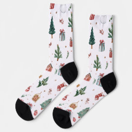 Jolly Christmas Pattern Socks | Fun Gift  Socken