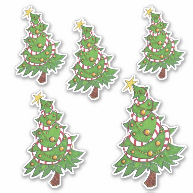 Jolly Christmas Tree Vinyl Cut Aufkleber (Vorderseite)